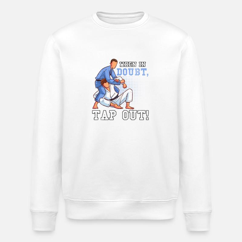When in doubt tap out - Stanley/Stella ROLLER Unisex Organic Sweatshirt - white