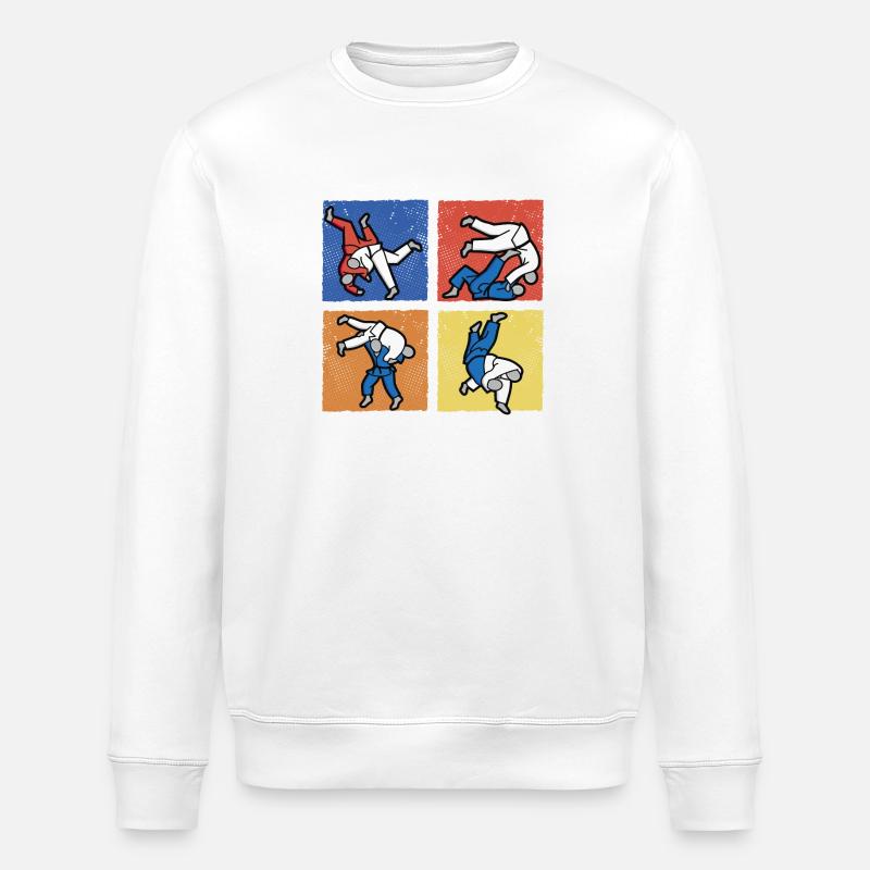 Brazilian Jiu-Jitsu - Stanley/Stella Unisex Bio-Sweatshirt ROLLER - Weiß