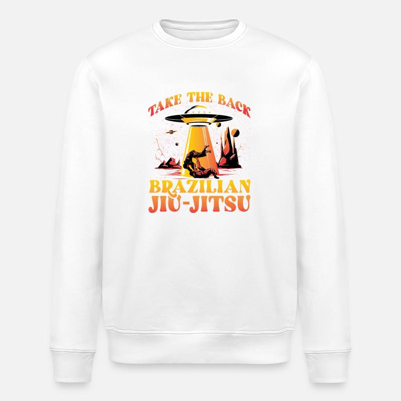 Reprenez le Jiu-Jitsu Brésilien - Sweat bio ROLLER Stanley/Stella Unisexe - blanc