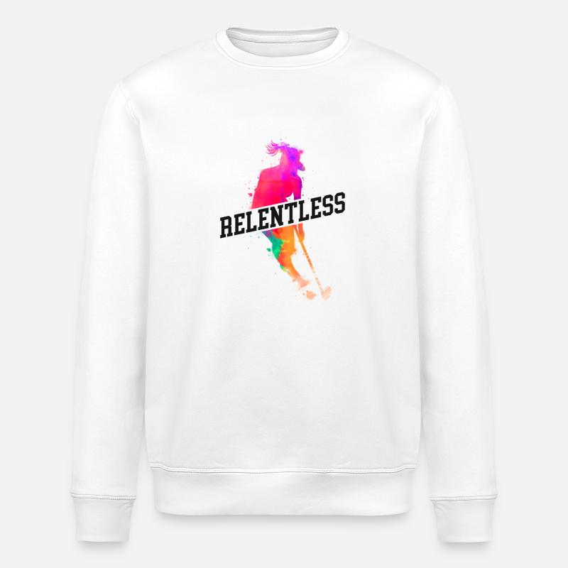 Hockey sur gazon aquarelle implacable - Sweat bio ROLLER Stanley/Stella Unisexe - blanc
