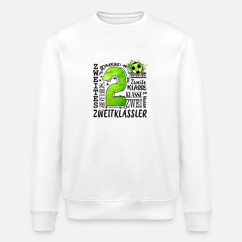 2. Klasse - Stanley/Stella Unisex Bio-Sweatshirt ROLLER - Weiß