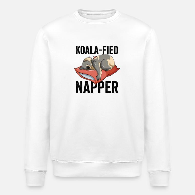 Koala fiziert Napper - Stanley/Stella Unisex Bio-Sweatshirt ROLLER - Weiß