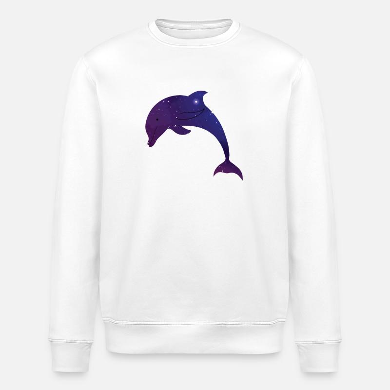 Galaxie de l’espace Dolphin - Sweat bio ROLLER Stanley/Stella Unisexe - blanc