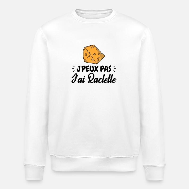 J'peux Pas J'ai Raclette - Sweat bio ROLLER Stanley/Stella Unisexe - blanc