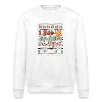 I ate Santa's Cookies - Retro Ugly Christmas Xmas - Stanley/Stella Unisex Bio-Sweatshirt ROLLER - Weiß - Vorne - Nik (191cm)