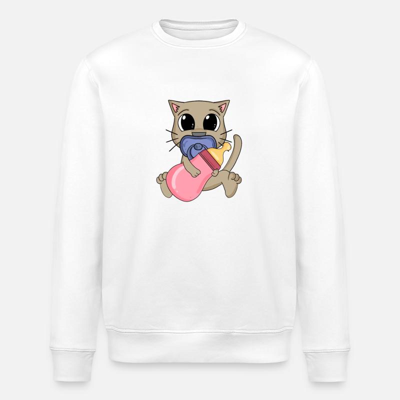 Motif de bébé chat - Sweat bio ROLLER Stanley/Stella Unisexe - blanc