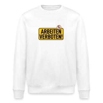 Sign: Work prohibited - Stanley/Stella ROLLER Unisex Organic Sweatshirt - white - Front - Nik (191cm)