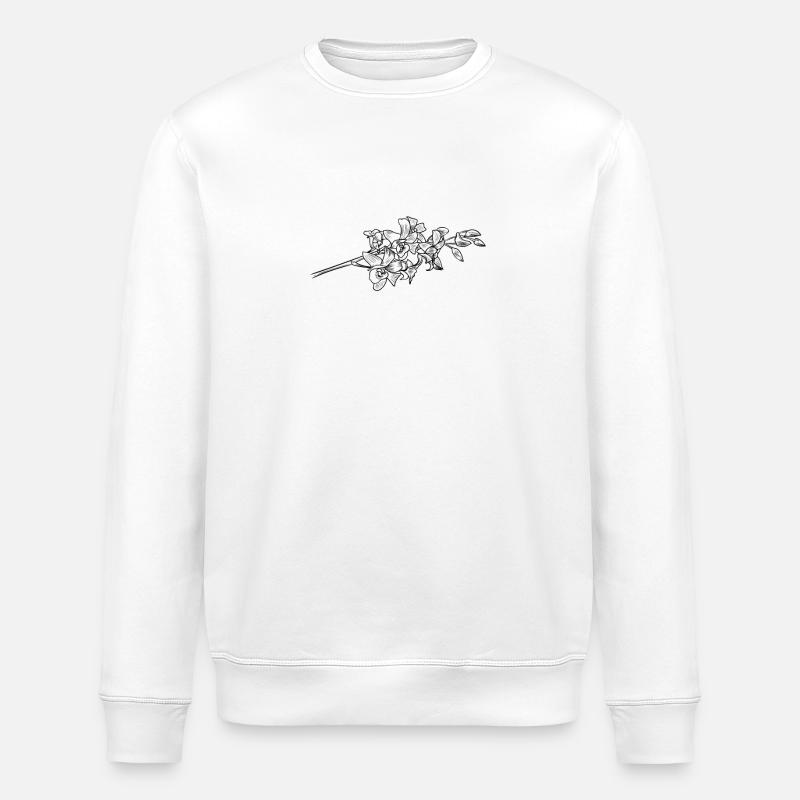 Orchidee Blüte Blume Duft - Stanley/Stella Unisex Bio-Sweatshirt ROLLER - Weiß