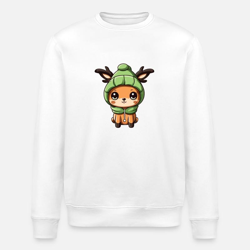 Cerf Mignon Hiver - Sweat bio ROLLER Stanley/Stella Unisexe - blanc