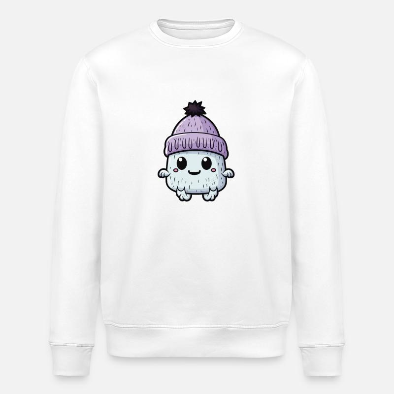 Eskimo Cold Winter Creature - Stanley/Stella ROLLER Unisex Organic Sweatshirt - white