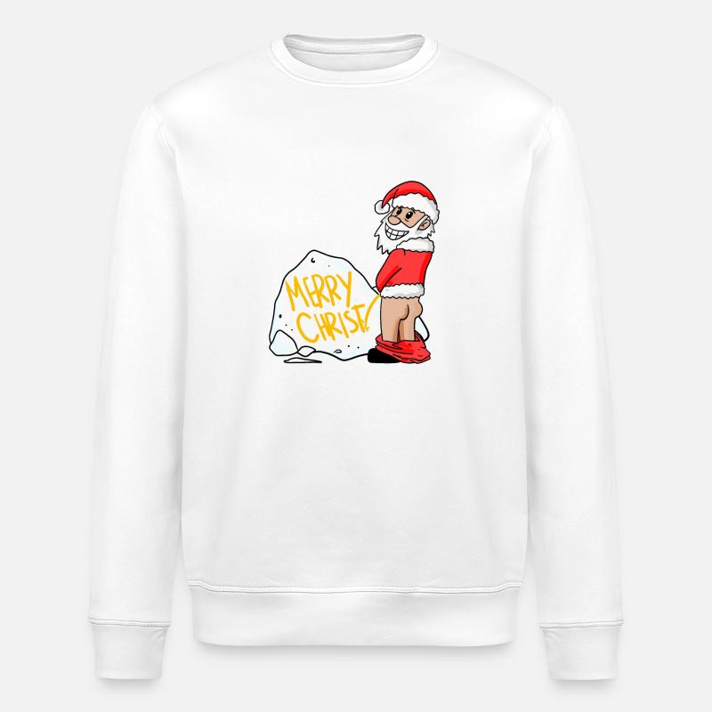 Père Noël Drôle - Sweat bio ROLLER Stanley/Stella Unisexe - blanc