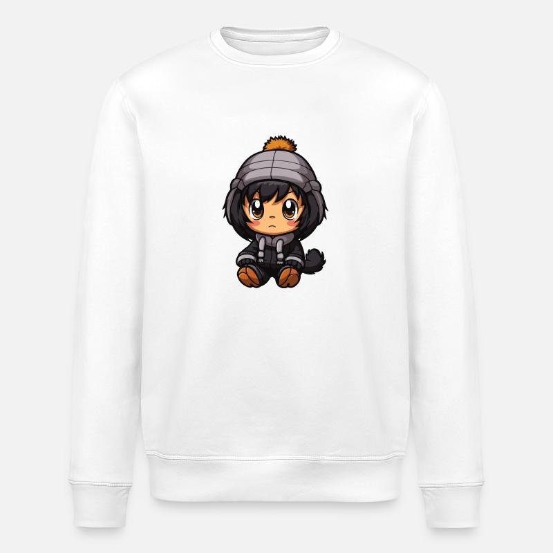 Affe Tier Baby Comic Winter - Stanley/Stella Unisex Bio-Sweatshirt ROLLER - Weiß