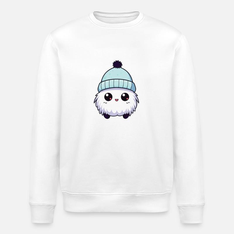 Eskimo Cold Winter Creature - Stanley/Stella ROLLER Unisex Organic Sweatshirt - white