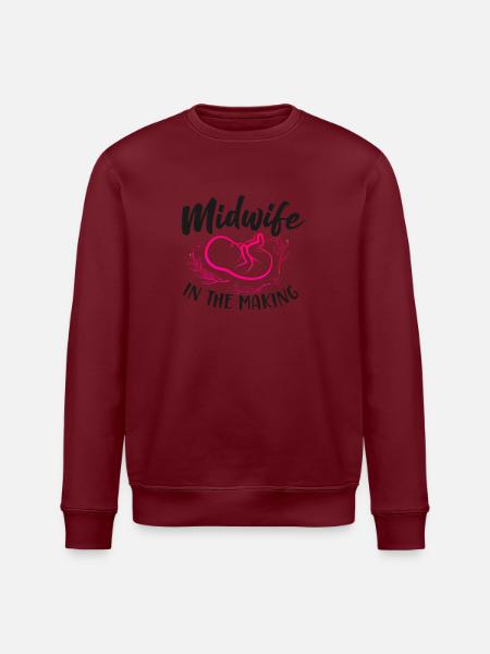 Nurse Midwife Birth Worker Student - Stanley/Stella ROLLER Unisex Organic Sweatshirt - white