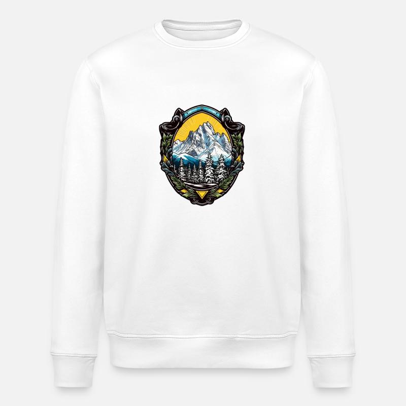 Mountains Alps - Stanley/Stella ROLLER Unisex Organic Sweatshirt - white