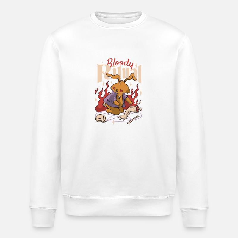 Mystisches Tier-Ritual - Stanley/Stella Unisex Bio-Sweatshirt ROLLER - Weiß