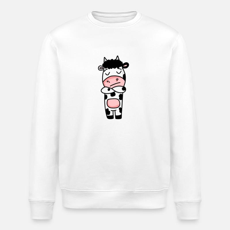 Kuh ist genervt - Stanley/Stella Unisex Bio-Sweatshirt ROLLER - Weiß