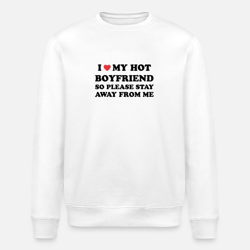 Liebevolles Herzbeben - Stanley/Stella Unisex Bio-Sweatshirt ROLLER - Weiß