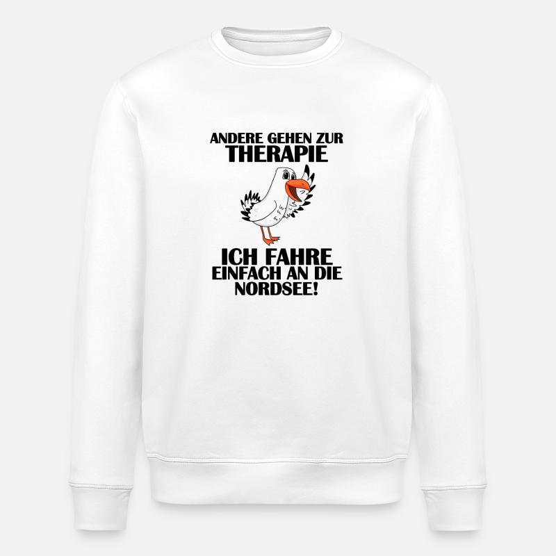 Nordsee Spruch - Stanley/Stella Unisex Bio-Sweatshirt ROLLER - Weiß