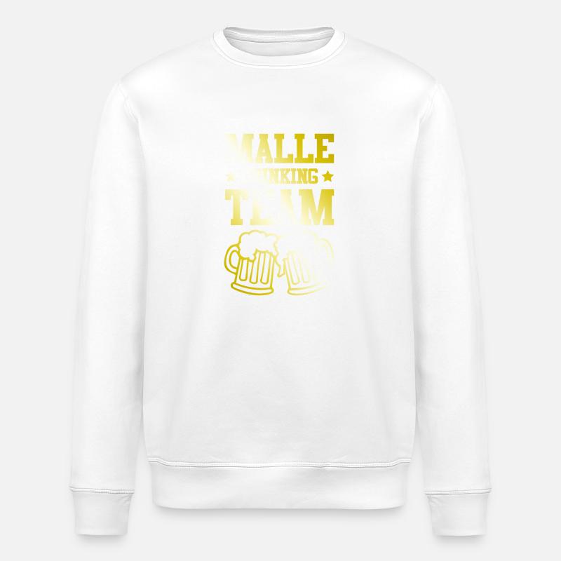 Malle Drinking Team - Stanley/Stella ROLLER Unisex Organic Sweatshirt - white