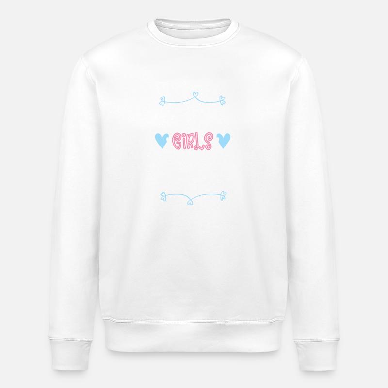 Anniversaire filles Tour coeur - Sweat bio ROLLER Stanley/Stella Unisexe - blanc