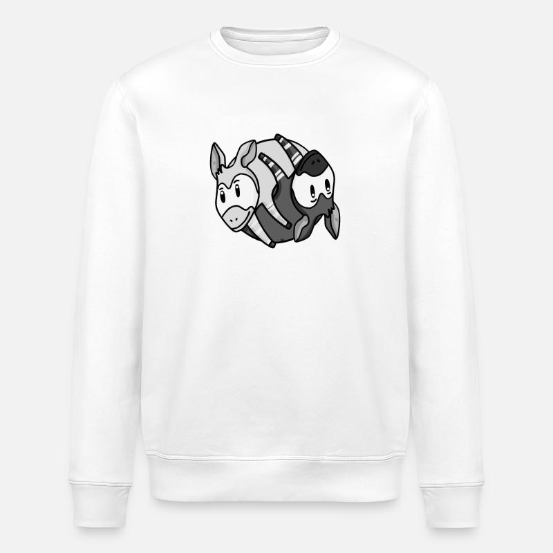 Yin Yang Okapi - Stanley/Stella ROLLER Unisex Organic Sweatshirt - white
