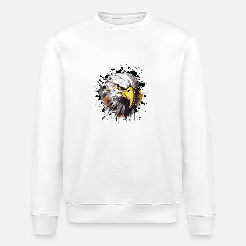 Tête d’aigle symbole Animal - Sweat bio ROLLER Stanley/Stella Unisexe - blanc