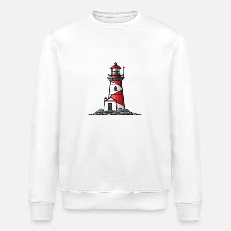 Leuchtturm Küste - Stanley/Stella Unisex Bio-Sweatshirt ROLLER - Weiß