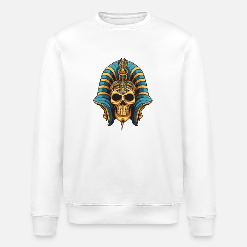 Pharaoh's Skull - Stanley/Stella ROLLER Unisex Organic Sweatshirt - white