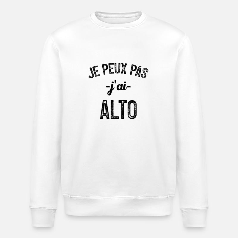 I can't I have viola - Stanley/Stella ROLLER Unisex Organic Sweatshirt - white
