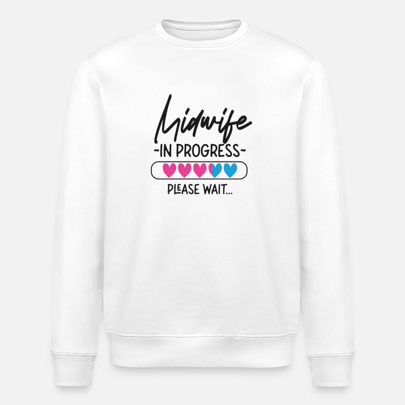 Infirmière Sage-femme Accoucheuse Étudiante - Sweat bio ROLLER Stanley/Stella Unisexe - blanc
