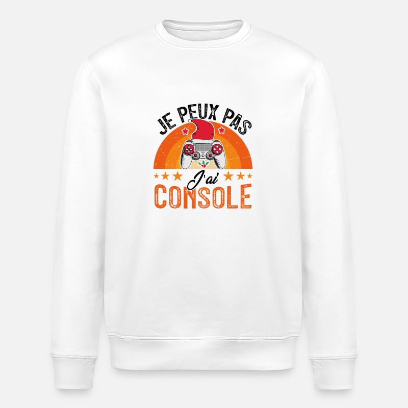 I can't I consoled - Stanley/Stella ROLLER Unisex Organic Sweatshirt - white