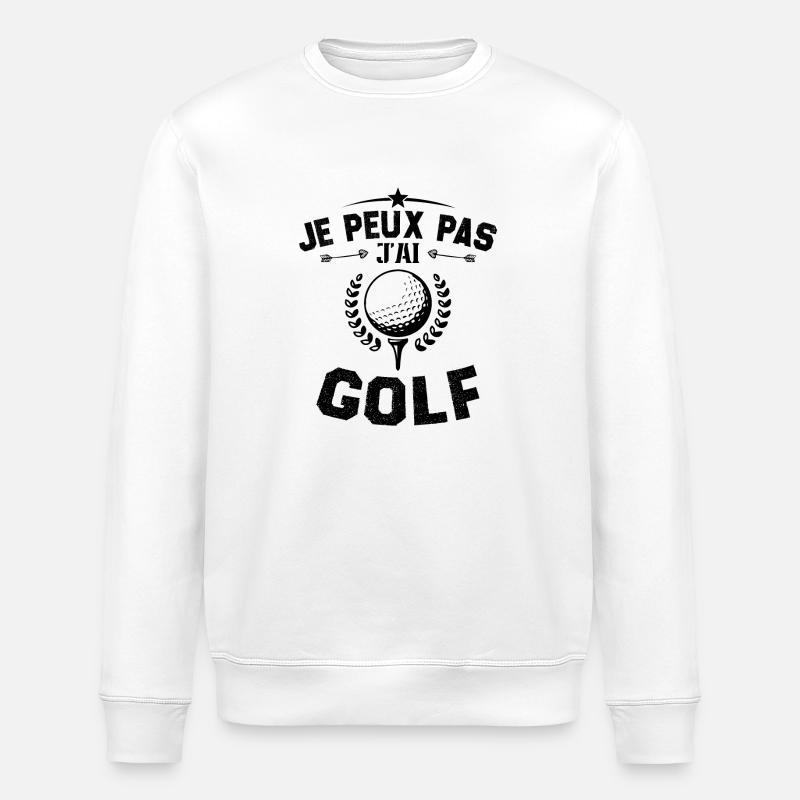 I can't I golf - Stanley/Stella ROLLER Unisex Organic Sweatshirt - white