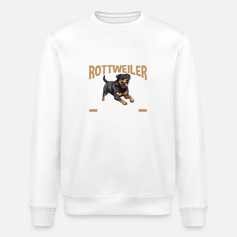 Chien Rottweiler - Sweat bio ROLLER Stanley/Stella Unisexe - blanc