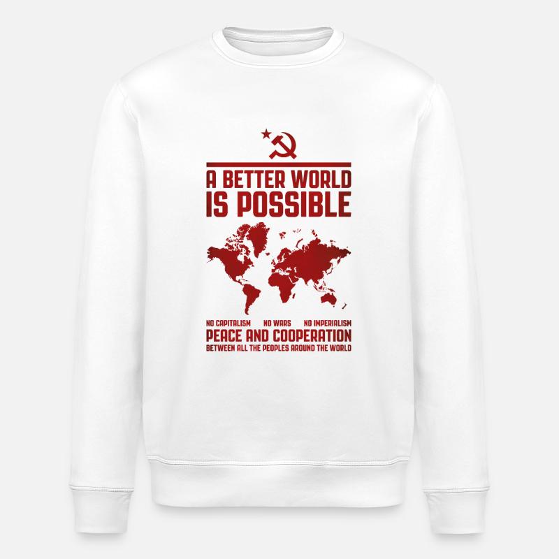 Un monde meilleur 2 - Sweat bio ROLLER Stanley/Stella Unisexe - blanc