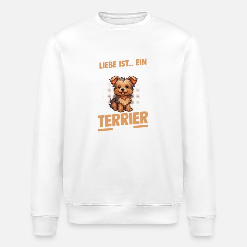 Hund Yorkshire Terrier - Stanley/Stella Unisex Bio-Sweatshirt ROLLER - Weiß