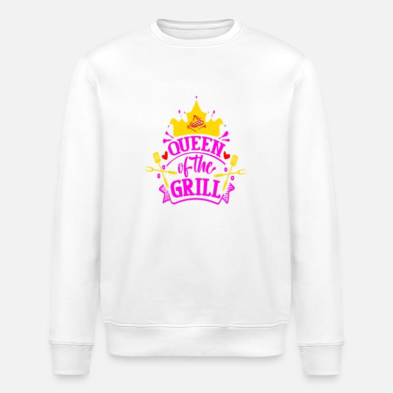 Reine du grill - Sweat bio ROLLER Stanley/Stella Unisexe - blanc