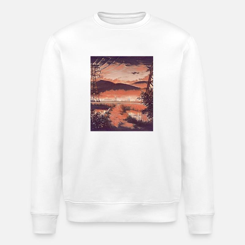 Campagne japonaise - Sweat bio ROLLER Stanley/Stella Unisexe - blanc
