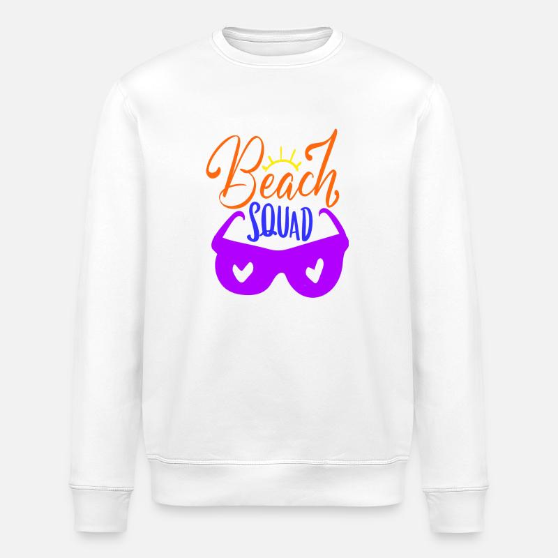 Beach Squad - Stanley/Stella ROLLER Unisex Organic Sweatshirt - white