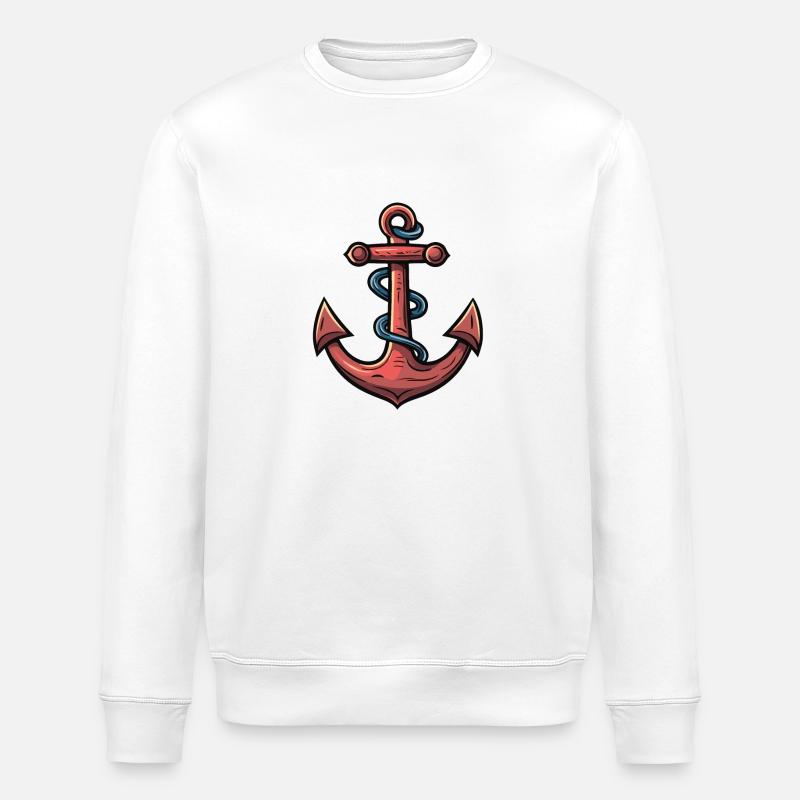 Anker Symbol Hafen - Stanley/Stella Unisex Bio-Sweatshirt ROLLER - Weiß