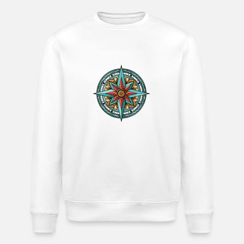 Compass Guide Travel - Stanley/Stella ROLLER Unisex Organic Sweatshirt - white