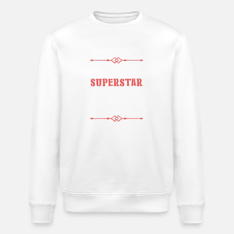 Beste Schwester Heldin Spruch - Stanley/Stella Unisex Bio-Sweatshirt ROLLER - Weiß