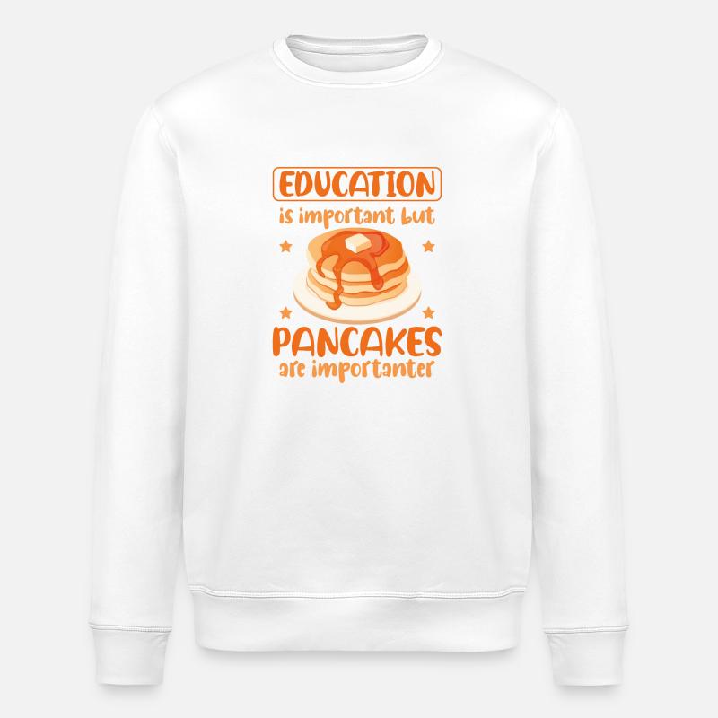 Pancake Lover Kids Education Is - Stanley/Stella Unisex Bio-Sweatshirt ROLLER - Weiß