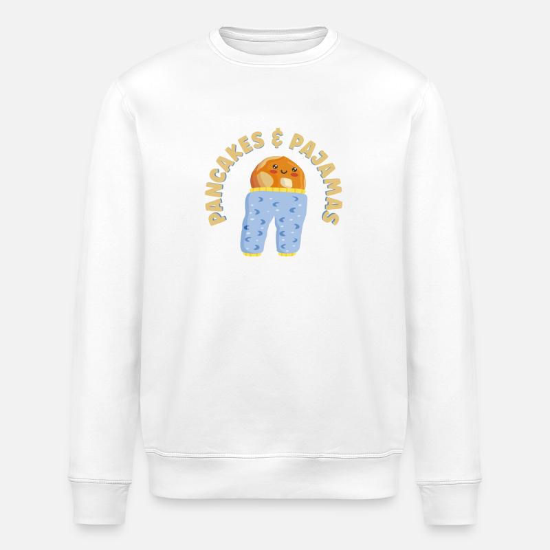 Pancake Lover Kids Pancakes & - Stanley/Stella ROLLER Unisex Organic Sweatshirt - white