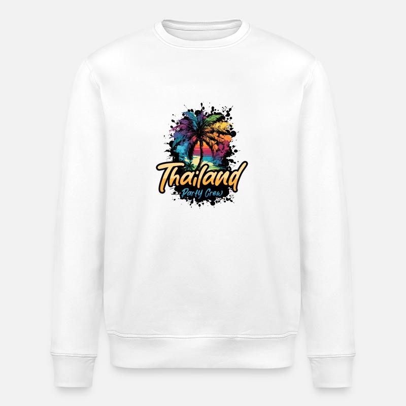 Thailand Party Crew Urlaub - Stanley/Stella Unisex Bio-Sweatshirt ROLLER - Weiß