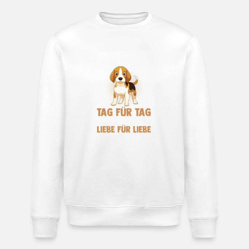Chien Maman Beaglemama Mère Beagle - Sweat bio ROLLER Stanley/Stella Unisexe - blanc