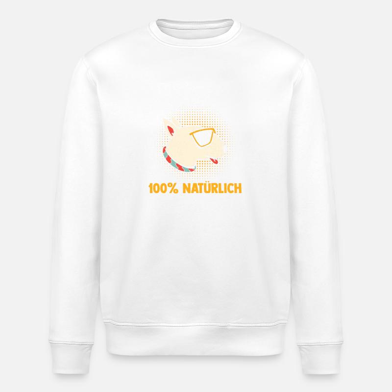Dog Bull Terrier - Stanley/Stella ROLLER Unisex Organic Sweatshirt - white