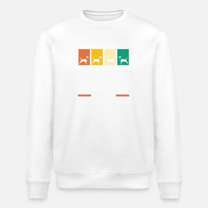 Hund Bullterrier - Stanley/Stella Unisex Bio-Sweatshirt ROLLER - Weiß