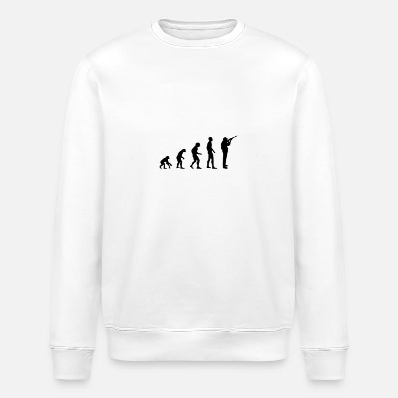 Evolution Hunting Hunting Hunter - Stanley/Stella ROLLER Unisex Organic Sweatshirt - white