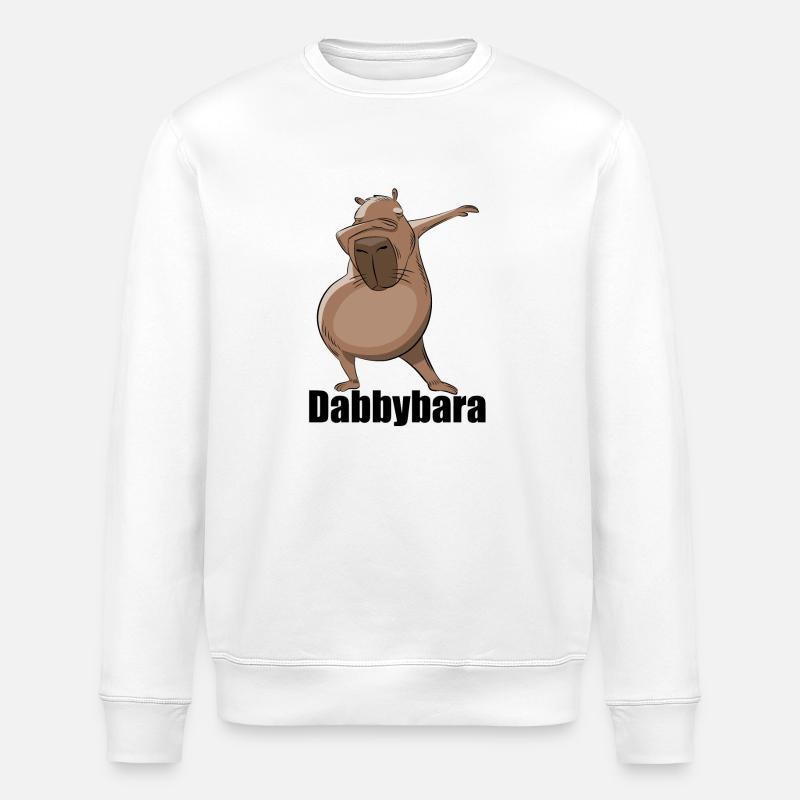 Dabbybara - Capybara dabbing - Sweat bio ROLLER Stanley/Stella Unisexe - blanc